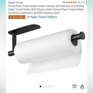 Brand New stainless Steel Black Paper Towel Holder